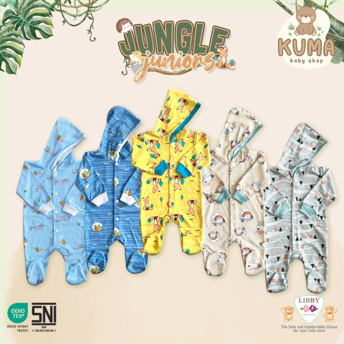 LIBBY Jungle Juniors Baju Kodok Panjang Tutup Kaki Pakai Topi (1pcs)