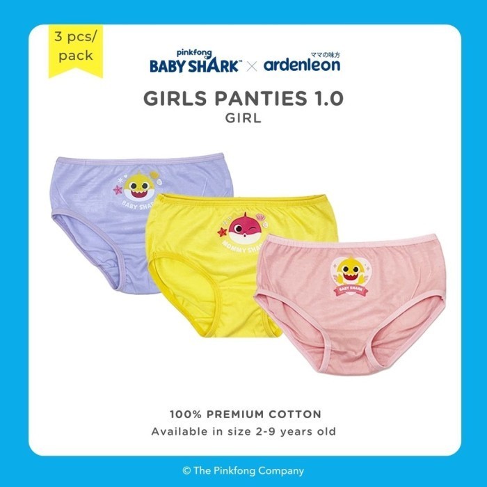 Ardenleon Pinkfong Baby Shark Girls Panties Celana Dalam 1.0 Perempuan