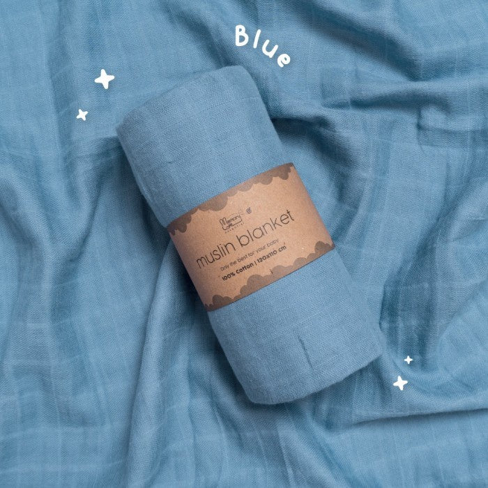 MemoryLife - Premium Plain Muslin Baby Blanket Swaddle | Kain Bedong