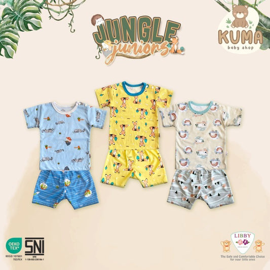 LIBBY Setelan Oblong Pendek Motif Jungle Juniors (1 stel)