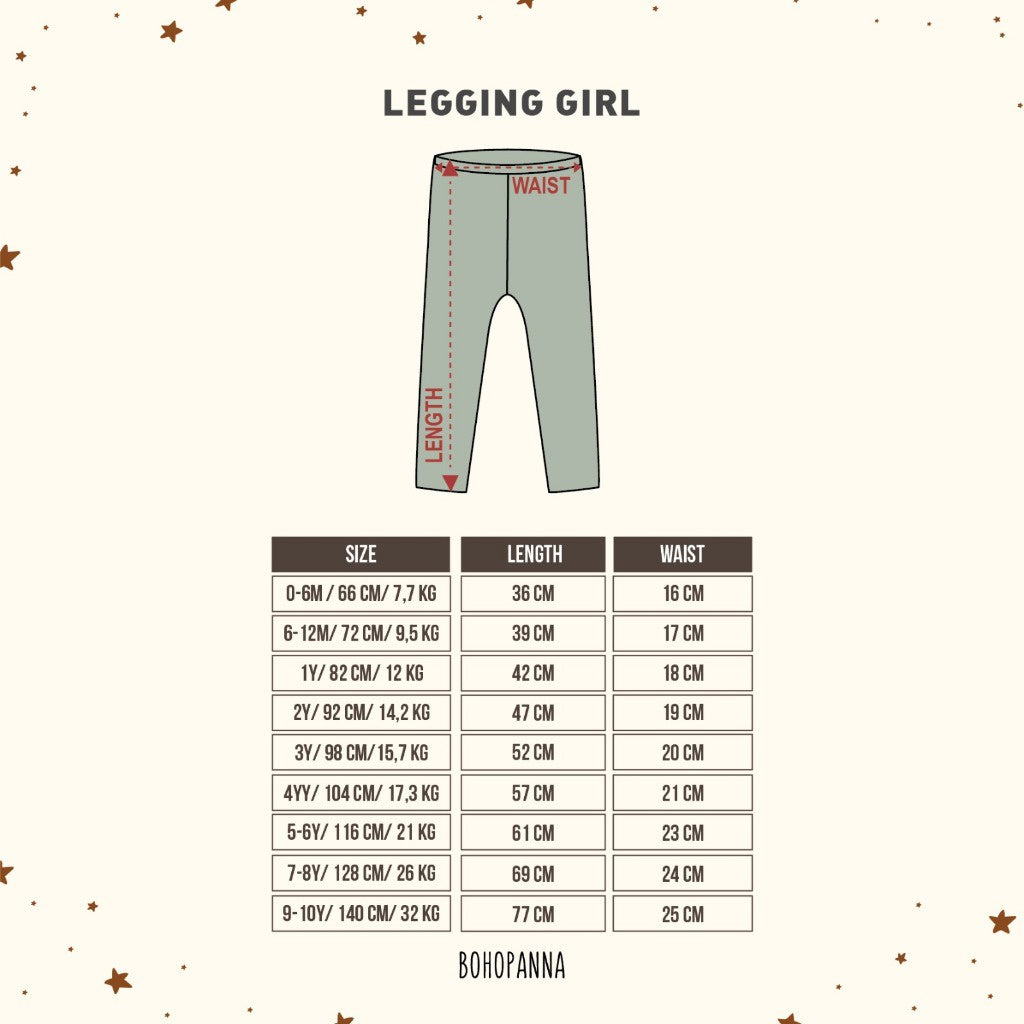 BOHOPANNA - LEGGING GIRL - Celana Panjang Anak Perempuan