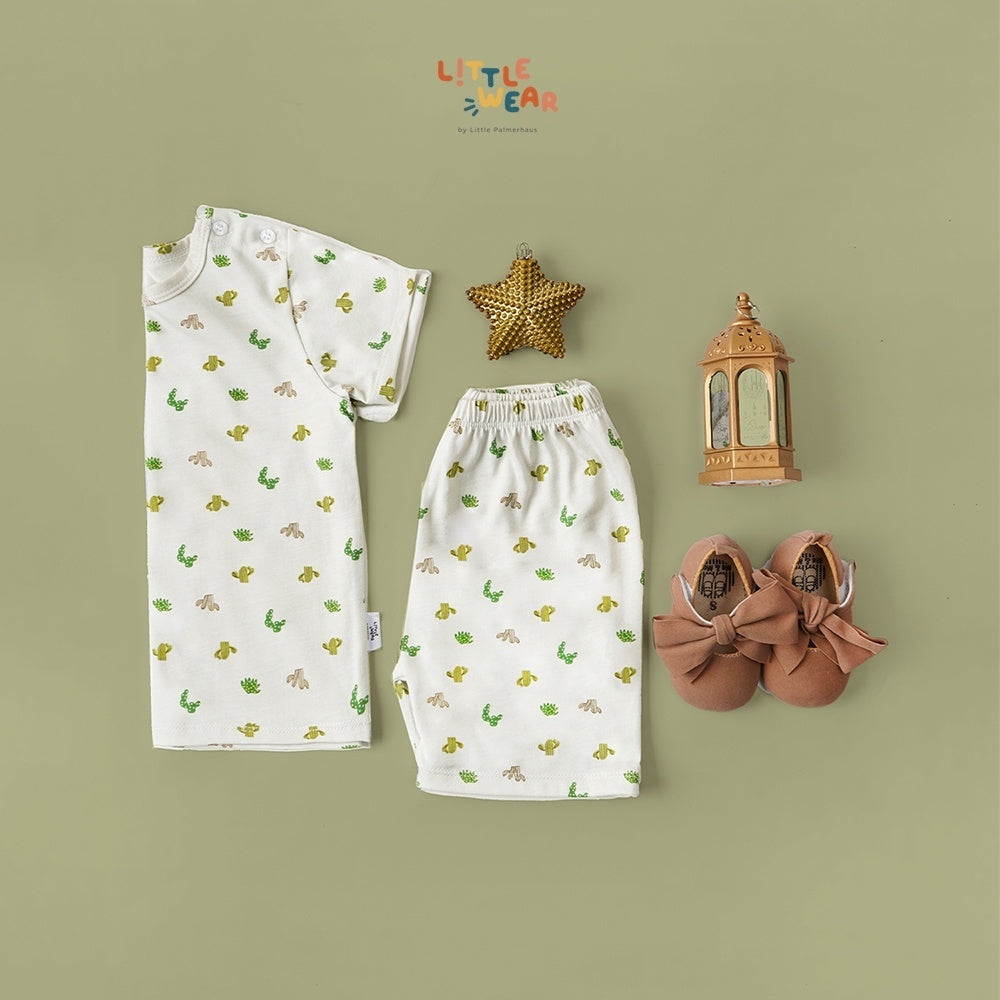 Little Palmerhaus - Little Wear Shoulder Button Short Set 21.0 (Setelah anak lengan pendek)