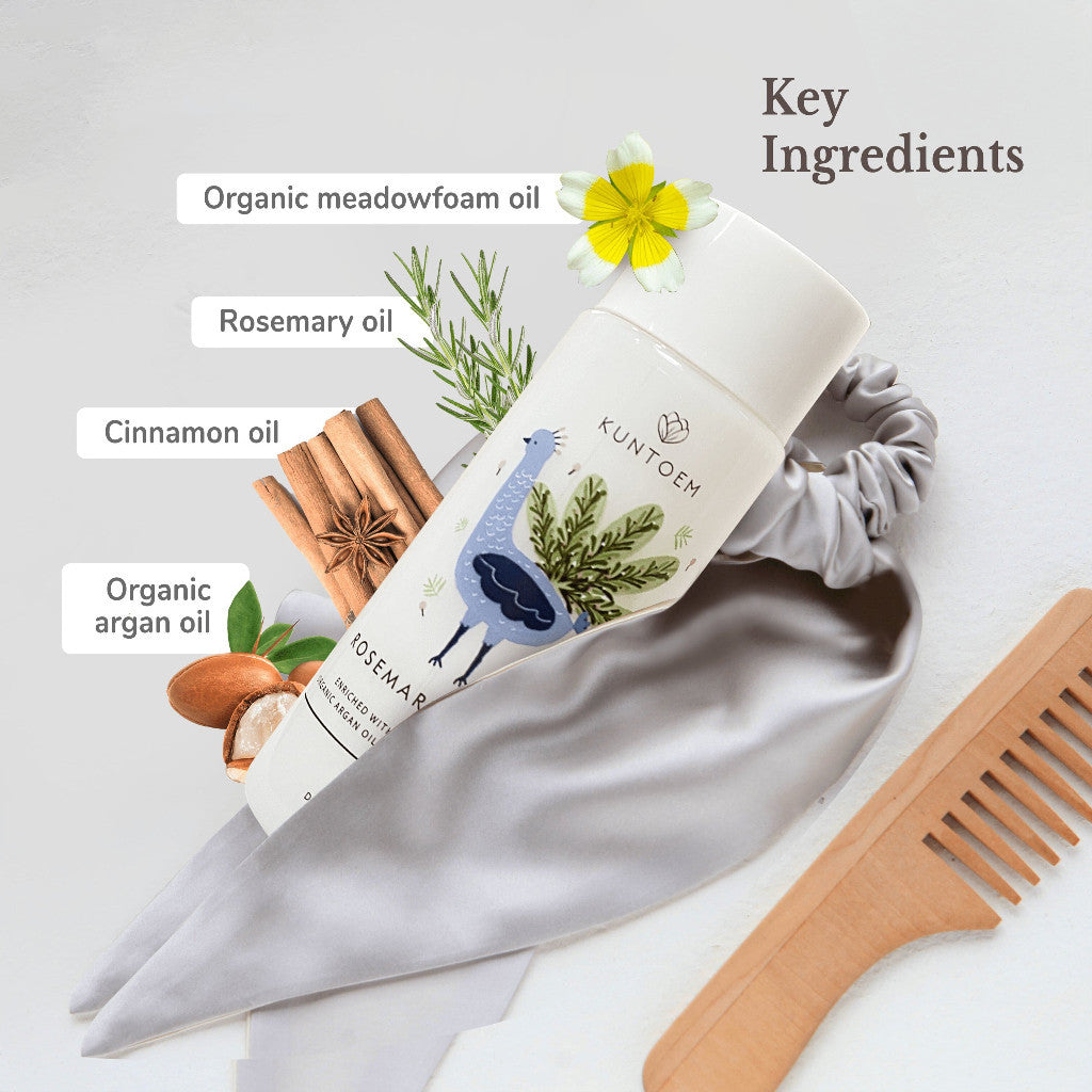 Kuntoem Rosemary Hair Tonic Anak Baby minyak organik tumbuhan dan ekstrak botanical menjaga kelembapan rambut, dan merawat kesuburan rambut