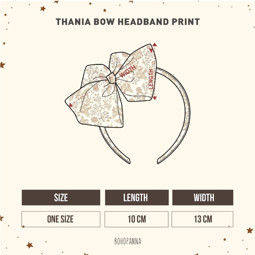 BOHOPANNA - RAYA COLLECTION 2025 - THANIA BOW HEADBAND PRINT - Bando Bayi