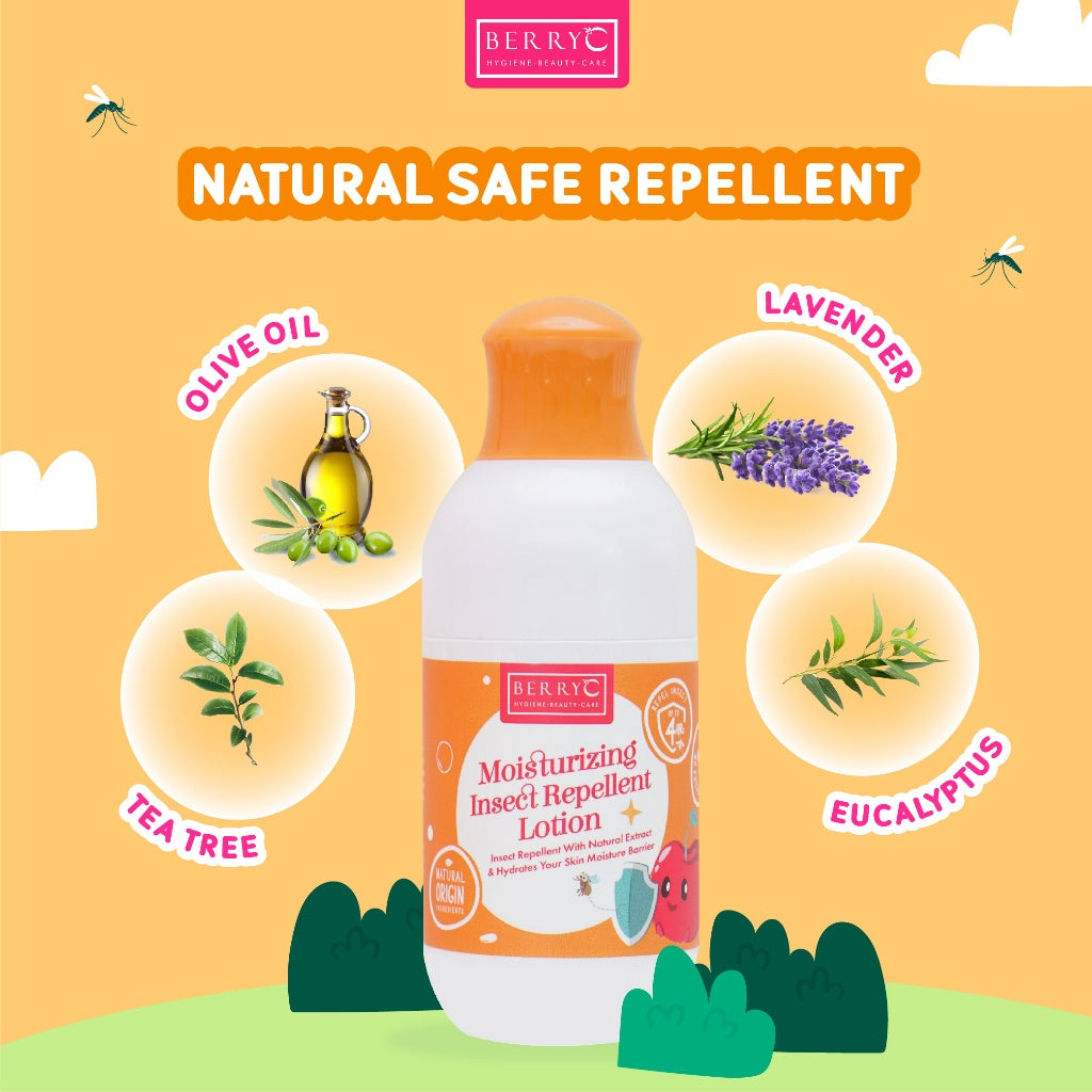 BerryC Moisturizing Insect Repellent Lotion 110gr Anti Nyamuk - Aman untuk Bayi Anak