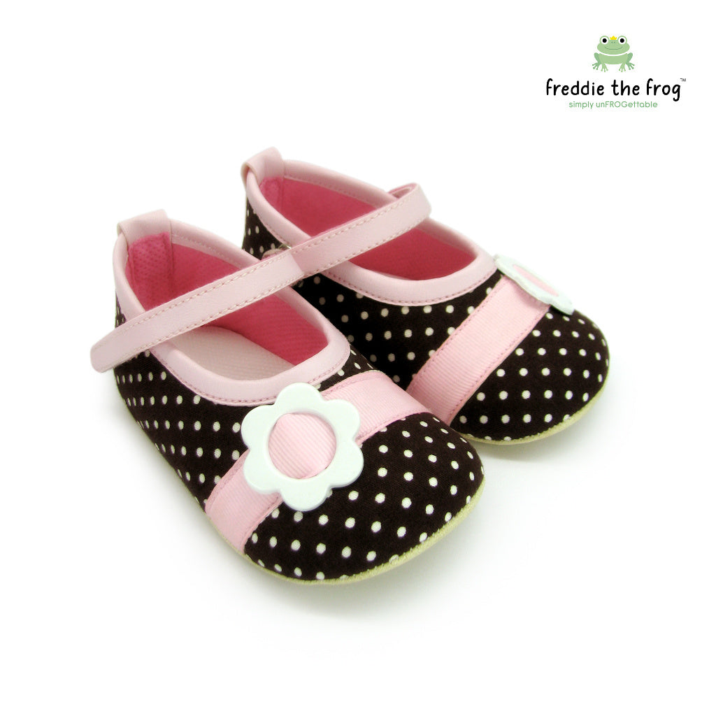 Sepatu Bayi - Baby Shoes - Prewalker | Freddie the Frog | Chloe Polka Brown