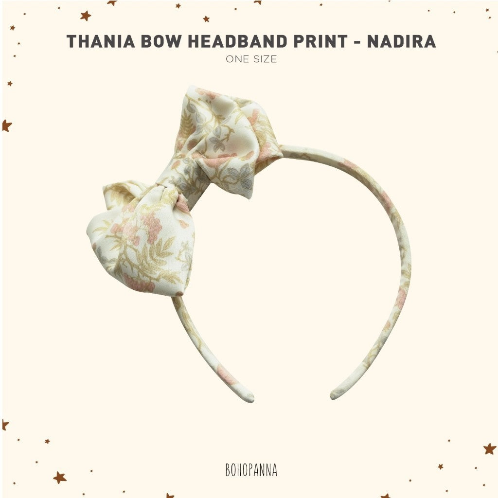 BOHOPANNA - RAYA COLLECTION 2025 - THANIA BOW HEADBAND PRINT - Bando Bayi