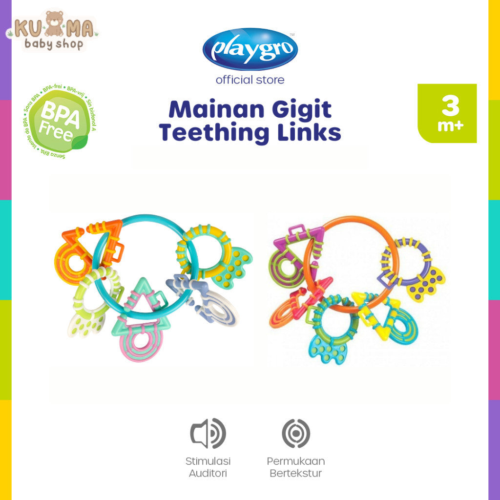 Playgro Teething Links New - Mainan Gigit Anak Bayi