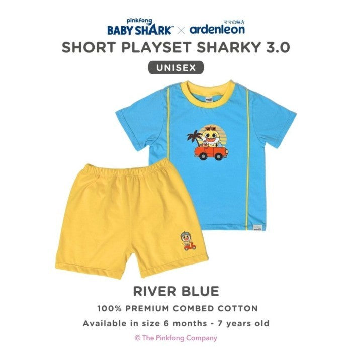 ARDENLEON Setelan Anak Baby Shark Short Playset 3.0 Sharky Sea-fari