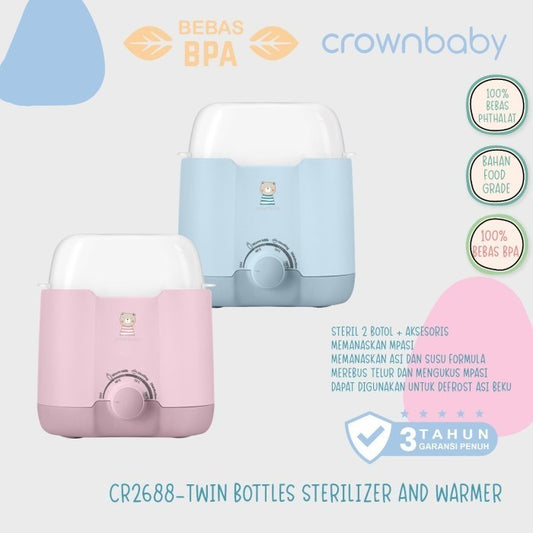 BOTOL STERIL CROWN TWIN BOTTLES STERILIZER & WARMER CR-2688