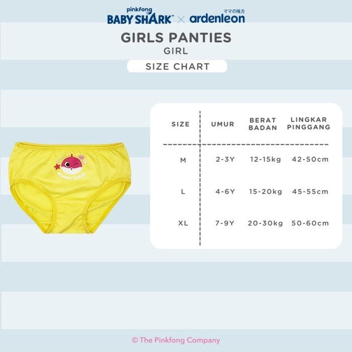 Ardenleon Pinkfong Baby Shark Girls Panties Celana Dalam 1.0 Perempuan