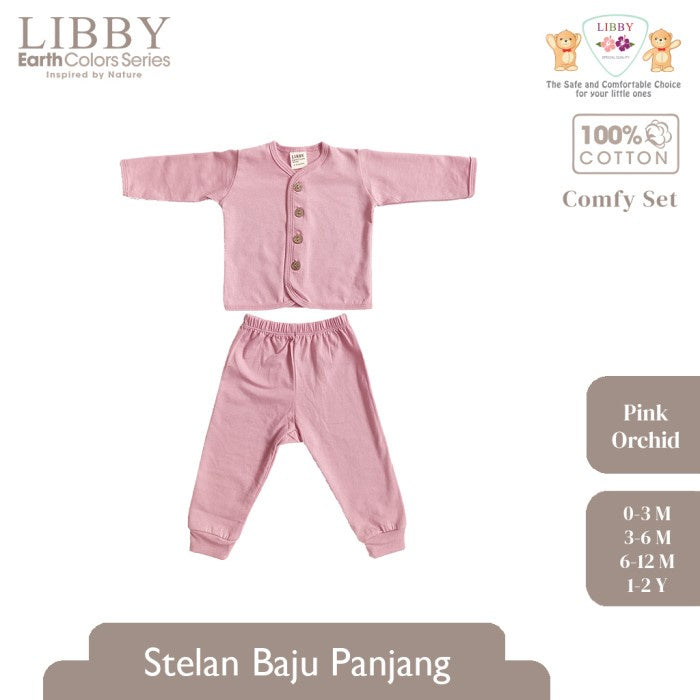 LIBBY Earth Comfy Setelan Panjang Seri 5 (1stel/pack) Baju Kancing