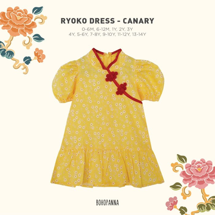 BOHOPANNA - RYOKO DRESS - Baju Imlek Anak Perempuan CNY Chinese New Year