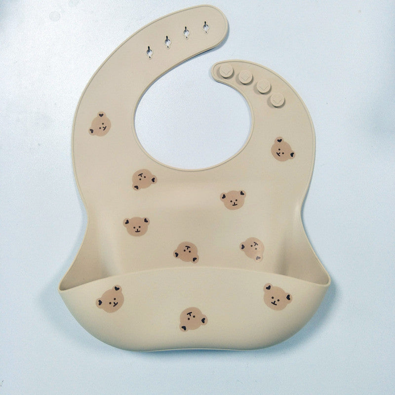 Kuma Bear Silicone Bib & Placemat Place Mat Alas Makan Celemek Makan