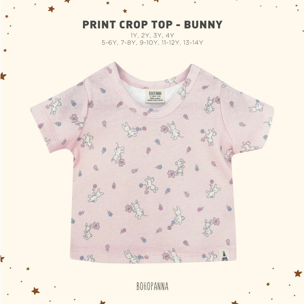 BOHOPANNA - PRINT CROP TOP - CROP TOP ANAK - ATASAN ANAK PEREMPUAN - KAOS ANAK PEREMPUAN 2425