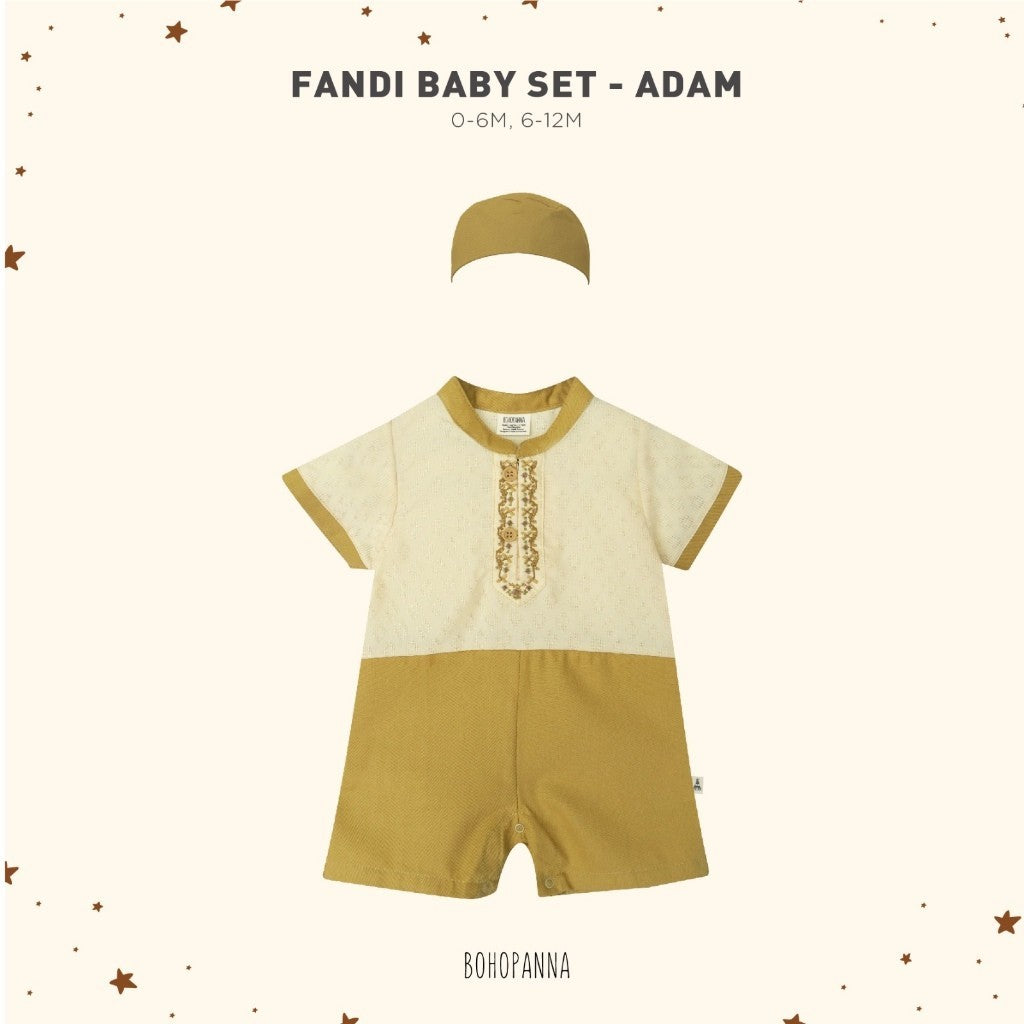 BOHOPANNA - RAYA COLLECTION 2025 - FANDI BABY SET - Setelan Baju Bayi - Baju Muslim - Baju Raya