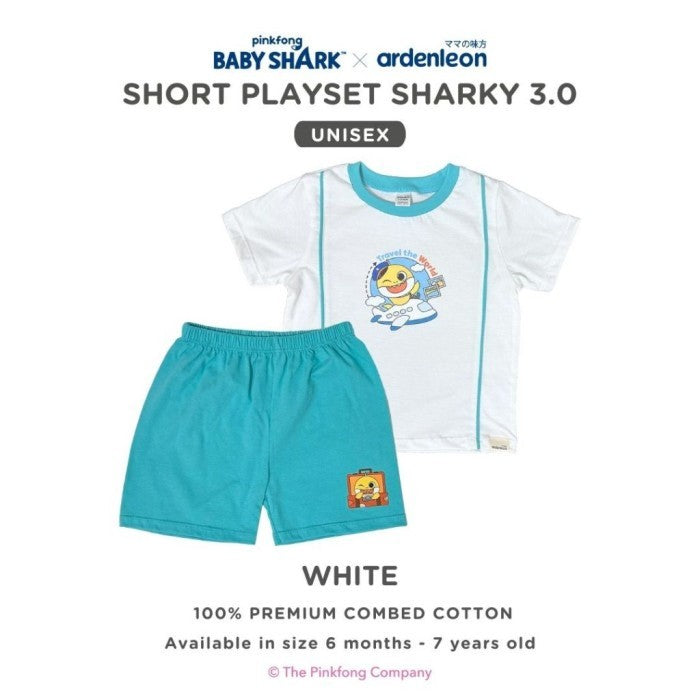 ARDENLEON Setelan Anak Baby Shark Short Playset 3.0 Sharky Sea-fari