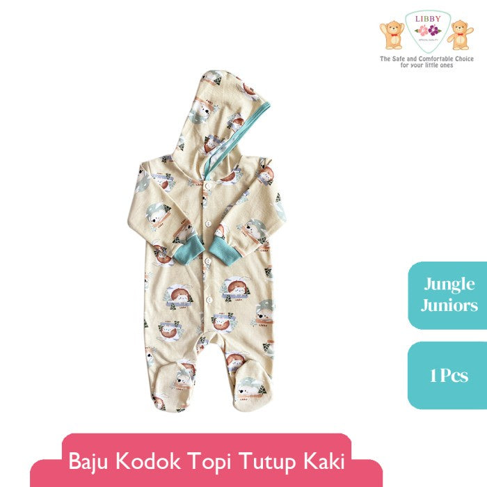LIBBY Jungle Juniors Baju Kodok Panjang Tutup Kaki Pakai Topi (1pcs)