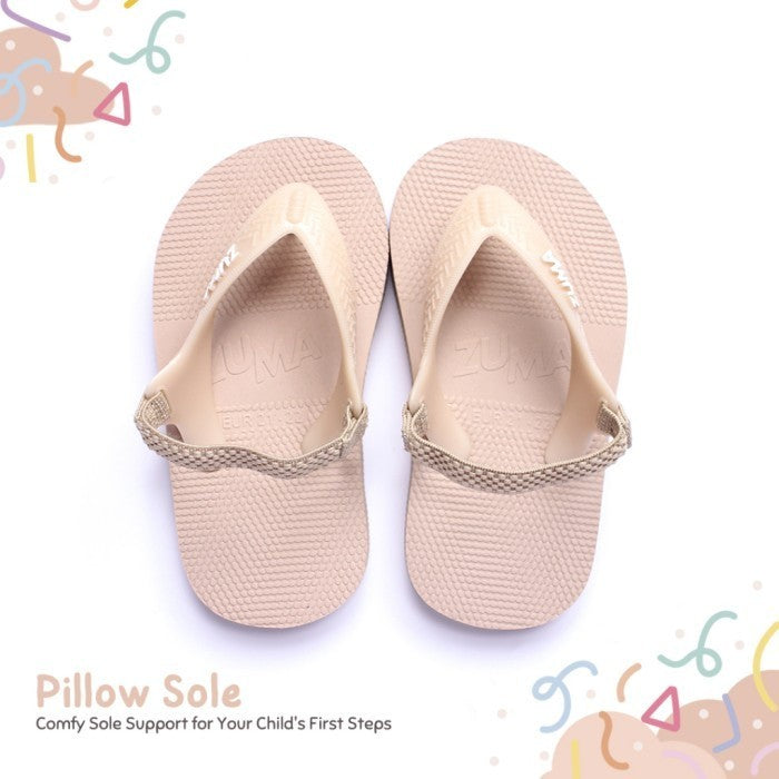 Zuma Baby Classic 8 Blush Nude, Sandal Jepit Bayi Karet