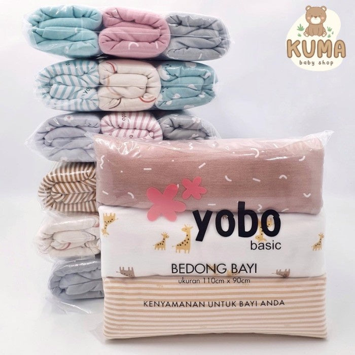 MIXED PACK YOBO Baby Swaddle Wraps Set of 3 | BEDONG BAYI x 3pcs NEW