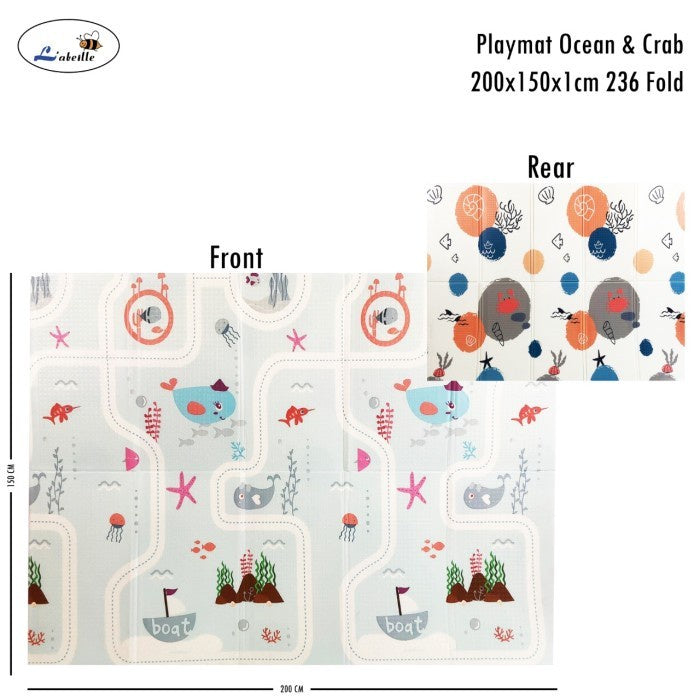 Labeille Playmat Baby Lebar Tebal Karpet Matras Bayi - 200x150x1