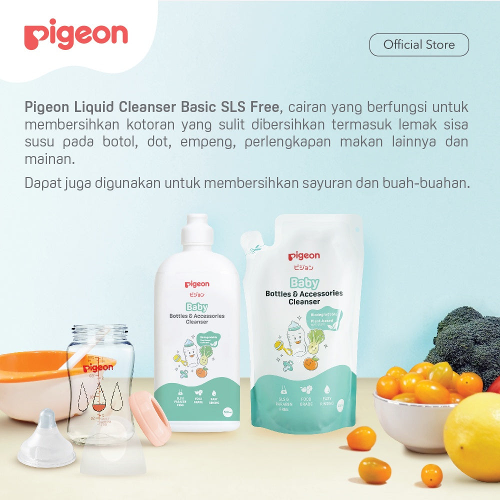 PIGEON Liquid Cleanser Basic SLS Free 500ml Bottle