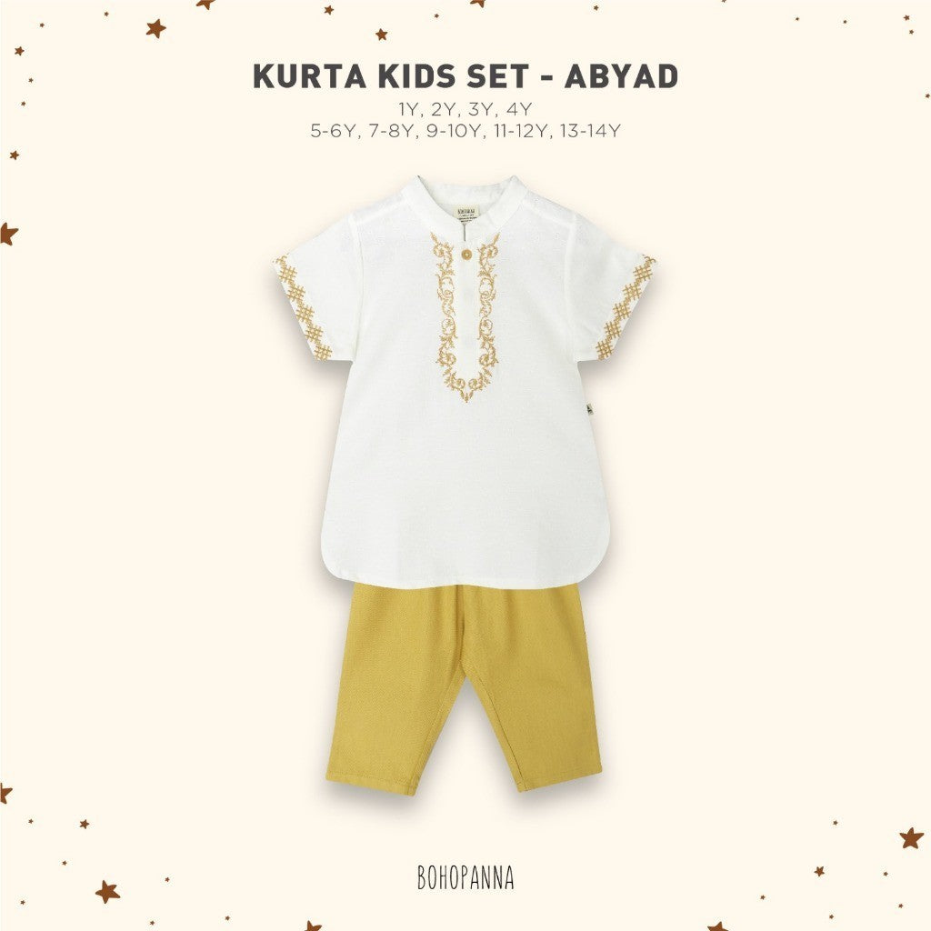 BOHOPANNA - RAYA COLLECTION 2025 - KURTA KIDS SET - Setelan Baju Bayi - Baju Muslim - Baju Raya