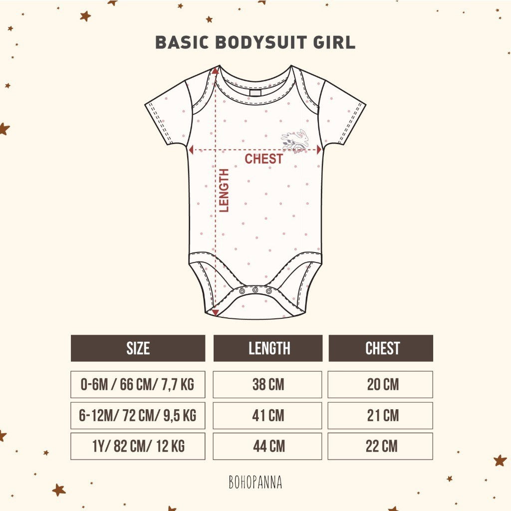 BOHOPANNA - BASIC BODYSUIT GIRL - Jumper Bayi 2445