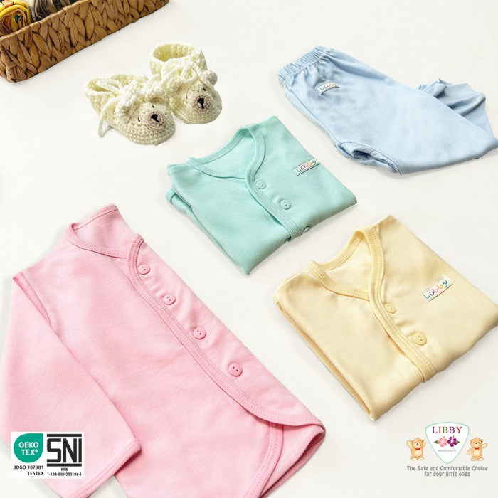 LIBBY Celana Panjang Tutup Kaki Polos Warna dan Putih (1Pcs)