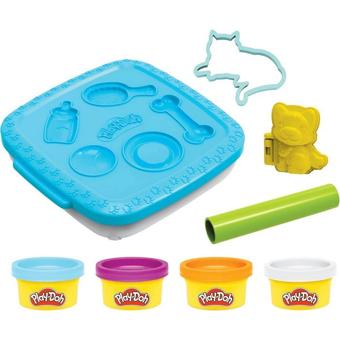 Playdoh Create n Go Pets Playset and Play Doh tempat makan