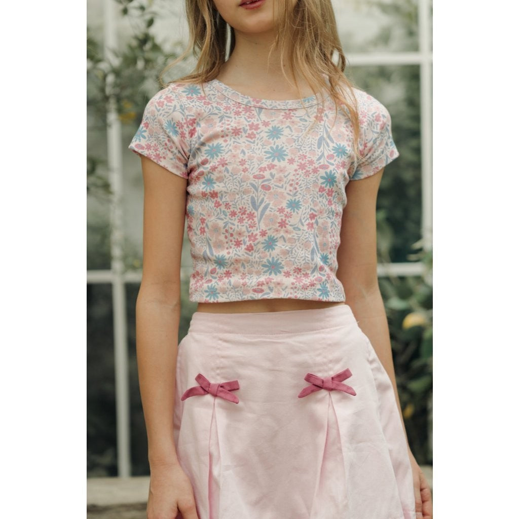 BOHOPANNA - PRINT CROP TOP - CROP TOP ANAK - ATASAN ANAK PEREMPUAN - KAOS ANAK PEREMPUAN 2425