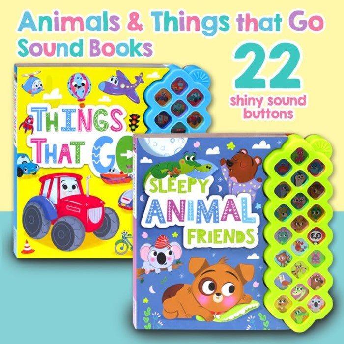 Sleepy Animal Friends/Things That Go Sounds Board Book With 22 Animal