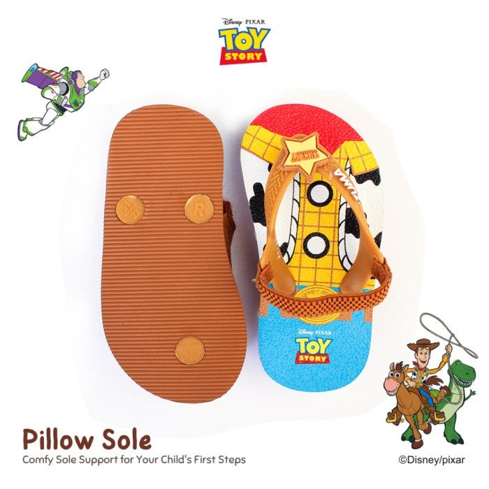 Zuma Baby x Disney Toy Story 1 Brown, Sandal Jepit Bayi Karet Tali