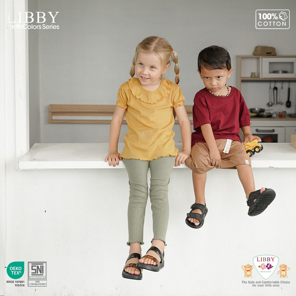 LIBBY Earth Legging Anak Perempuan Curly Girl (1PCS ) - Legging Bayi & Anak Perempuan 0-12 Tahun