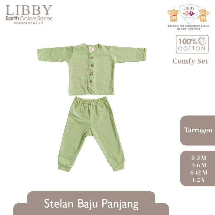 LIBBY Earth Comfy Setelan Panjang Seri 5 (1stel/pack) Baju Kancing