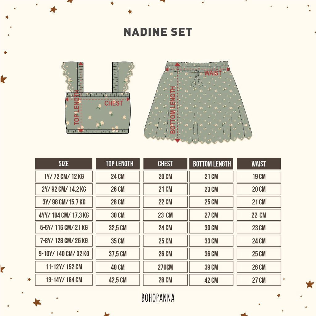 BOHOPANNA - NADINE SET - Setelan Baju Anak Perempuan
