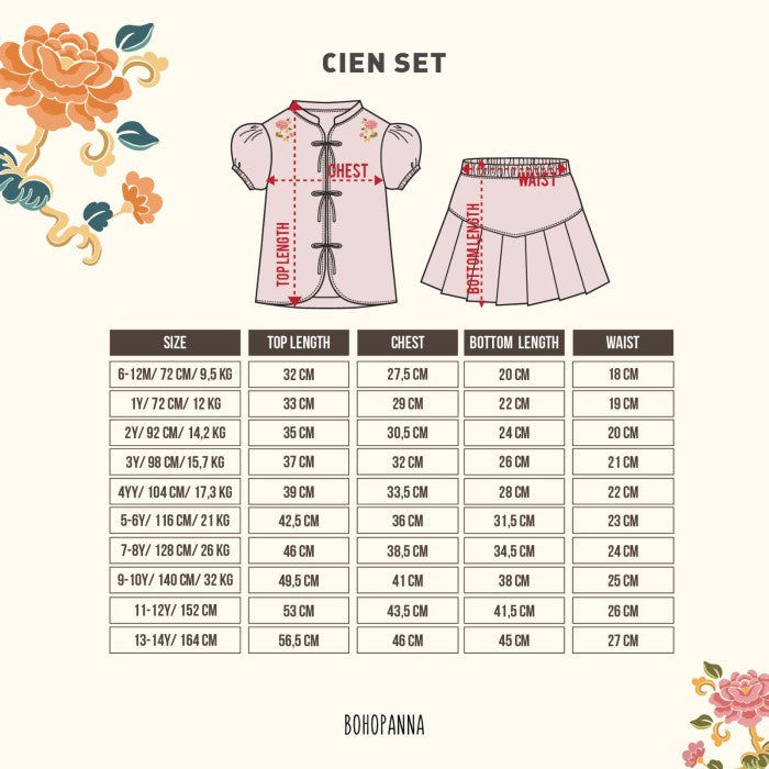 BOHOPANNA - CIEN SET - Baju Imlek Anak Perempuan CNY Chinese New Year