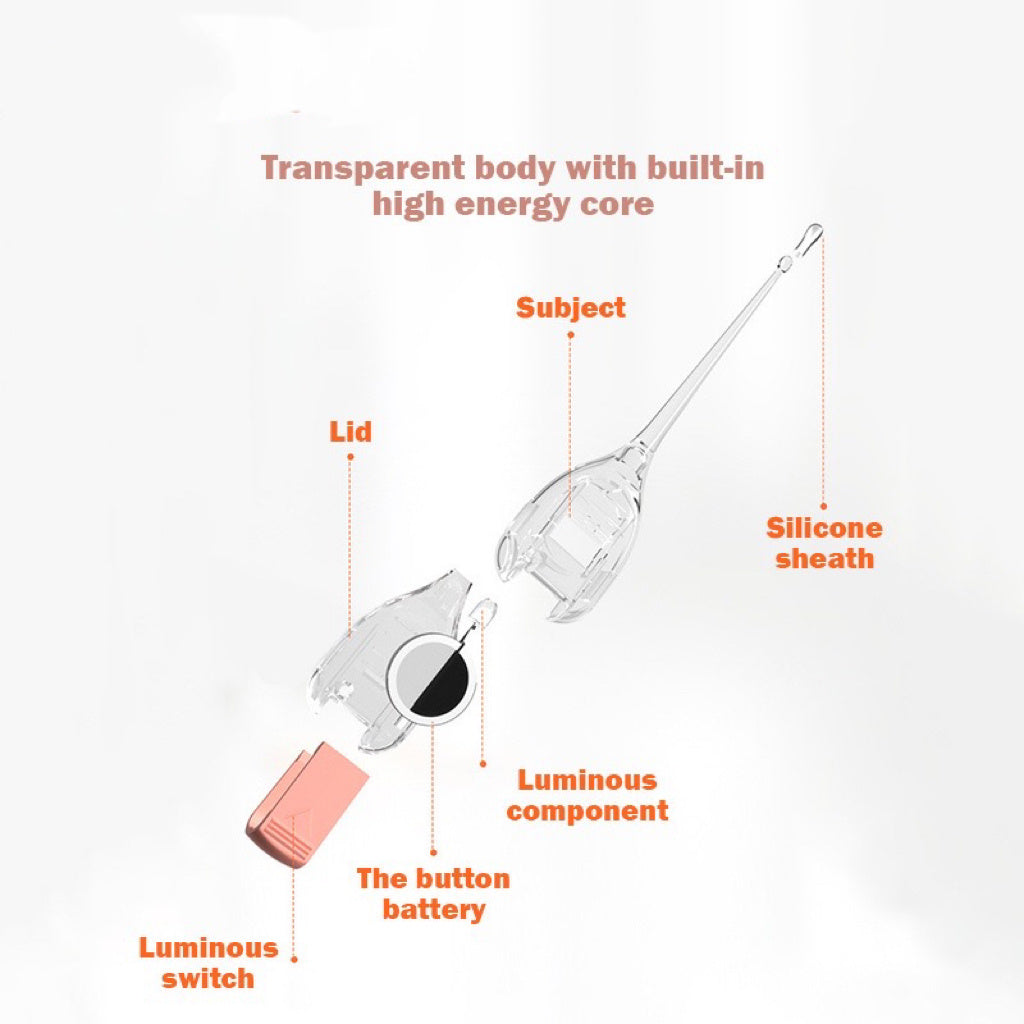 Luminous Ear Spoon Baby Pembersih Telinga Bayi untuk mengambil kotoran telinga/Pembersih Kotoran Telinga