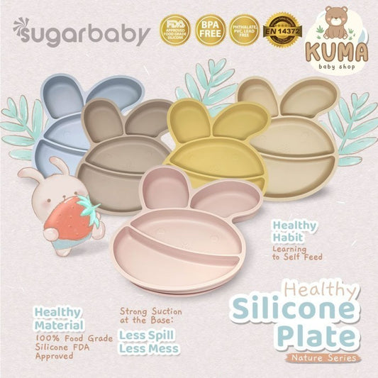 Sugar Baby - Healthy Silicone PLATE Nature Series Piring Makan Suction