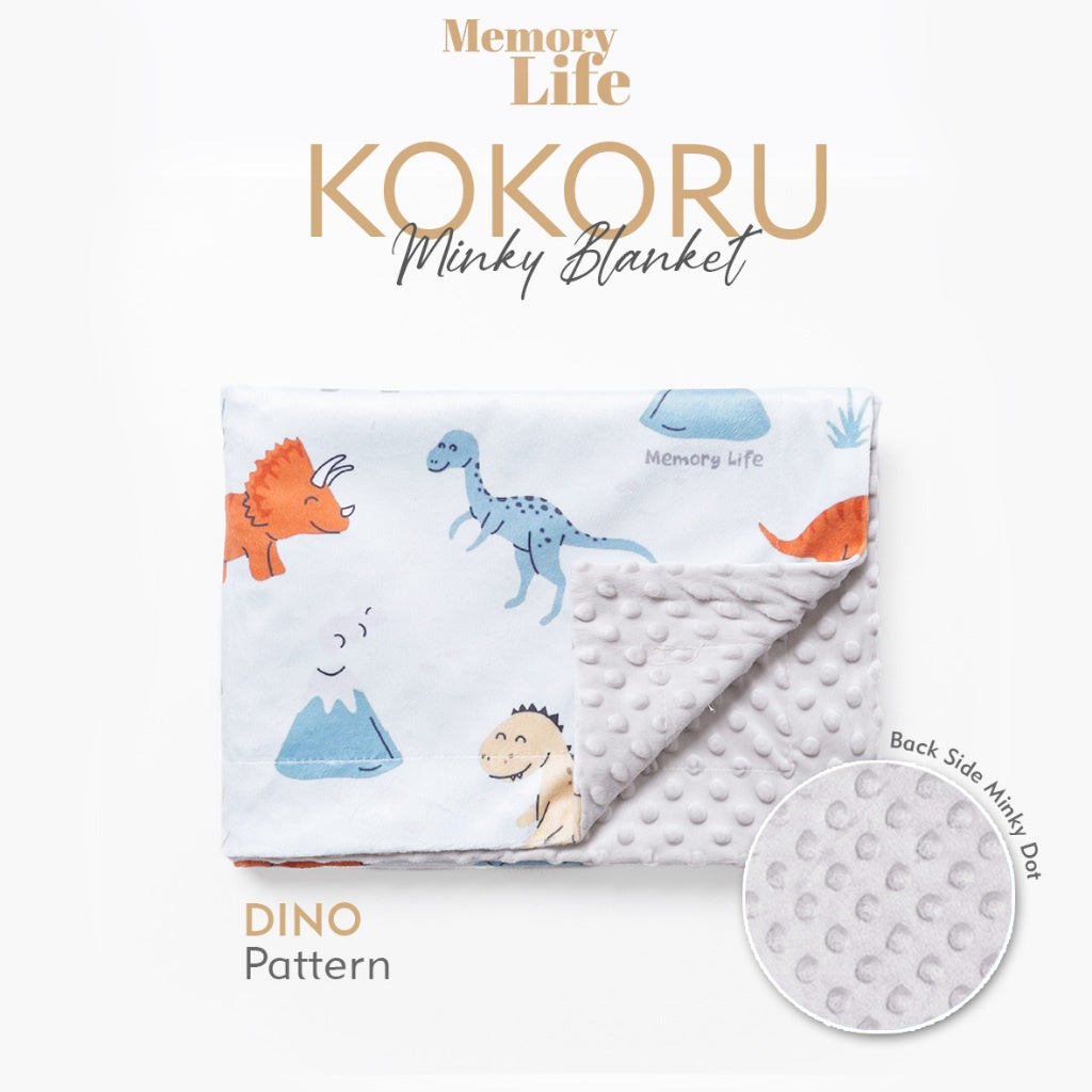 Memorylife Essentials - Kokoru Minky Blanket | Selimut Bayi Premium Minky Dotted Blanket