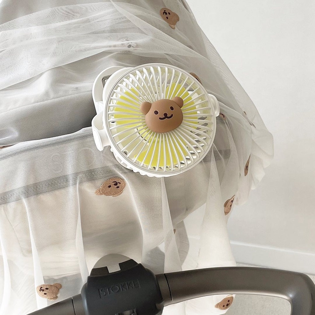 Kuma Bear Fan Kipas Stroller USB YT120