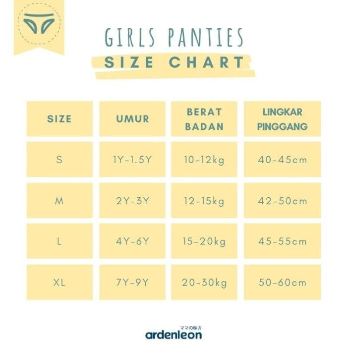 Ardenleon Celana Dalam Anak Perempuan Arden Leon Girl Kids