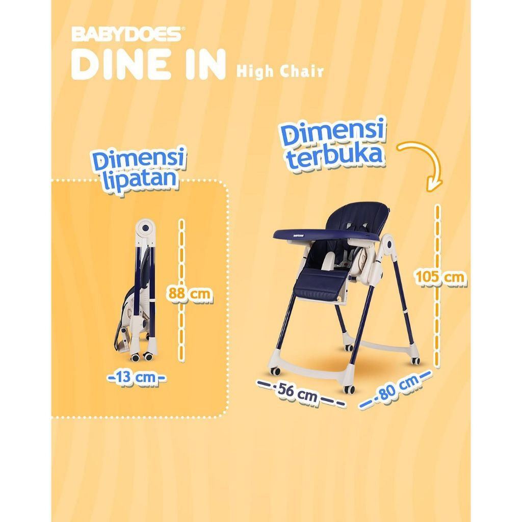 High Chair Babydoes Dine In / Kursi makan Bayi 60293 SY CH