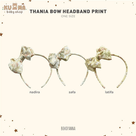 BOHOPANNA - RAYA COLLECTION 2025 - THANIA BOW HEADBAND PRINT - Bando Bayi