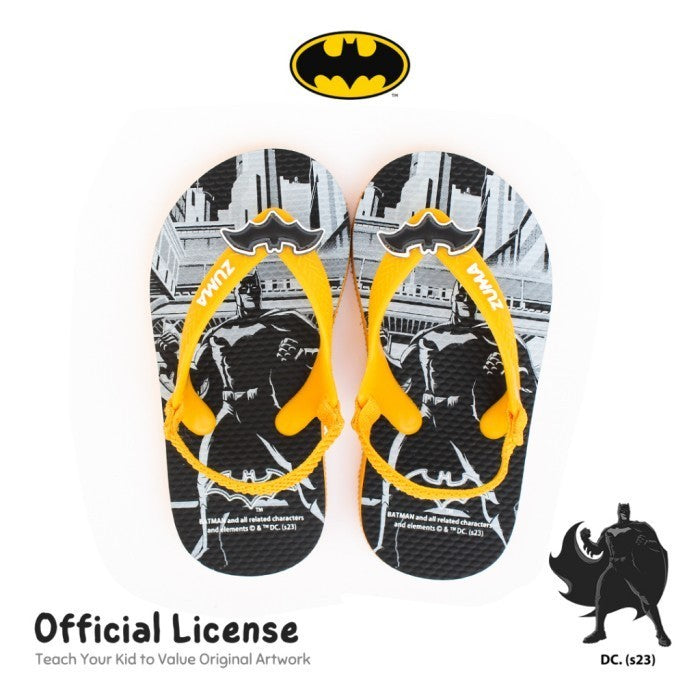 Zuma Baby Batman 2 Yellow, Sandal Jepit Bayi Karet Tali, Kuning