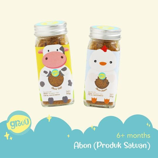 Grouu - Abon Mpasi & Anak (Abon Ayam, Abon Sapi) BB Booster