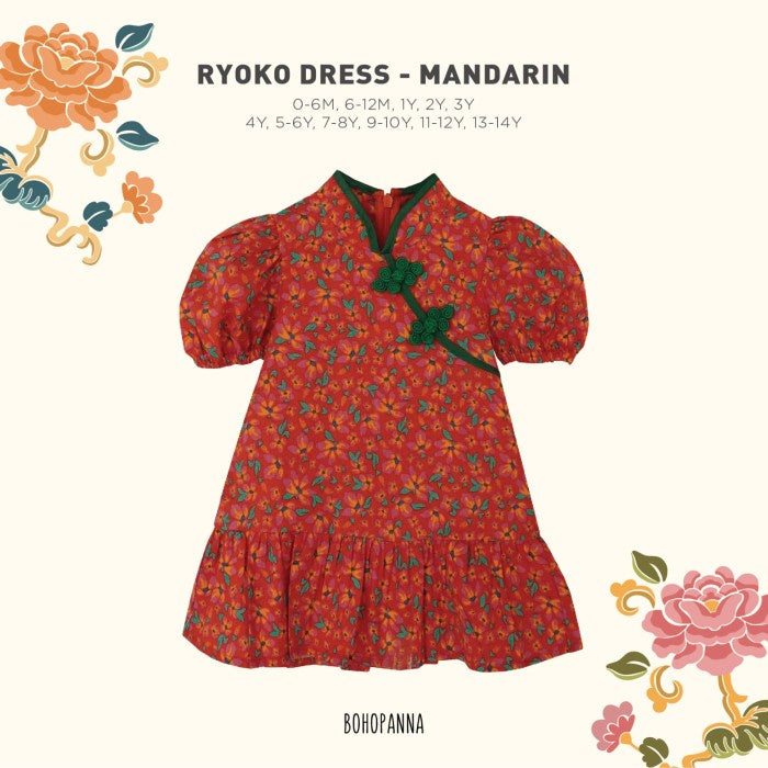 BOHOPANNA - RYOKO DRESS - Baju Imlek Anak Perempuan CNY Chinese New Year