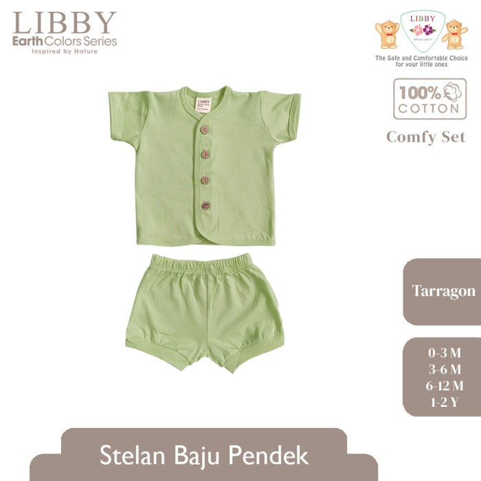 LIBBY Earth Comfy Setelan Pendek Seri 5 (1stel/pack) Baju Pendek Anak