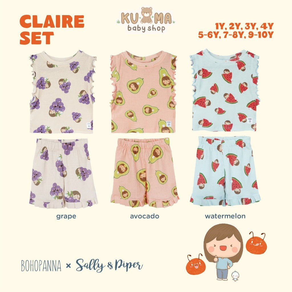 BOHOPANNA - BOHOPANNA X SALLY & PIPER - CLAIRE SET - Setelan Anak