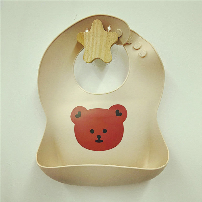 Kuma Bear Silicone Bib & Placemat Place Mat Alas Makan Celemek Makan